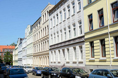 Etagenhäuser - Mietshäuser in der Bansenstraße von Hamburg Heimfeld - Gründerzeitarchitektur.