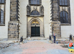 Schlosskirche / Kirche der Reformation in Lutherstadt Wittenberg - Thesentür, an der Luther 1517 seine 95 Thesen angeschlagen haben soll.