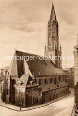 Historisches Bild der Hamburger Hauptkirche St. Jacobi.