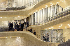 Wandverkleidung im Großen Saal vom Hamburger Konzerthaus Elbphilharmonie.