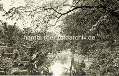 Historisches Bild vom Schlossgraben / Schloss Ritzebüttel in Cuxhaven.