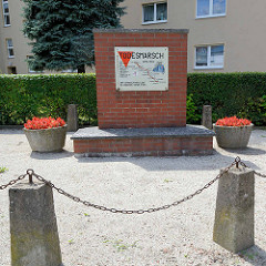 Denkmal an den Todesmarsch der Häftlinge des KZ Sachsenhaus in Neuruppin.