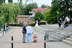 Promenade am Ruppiner See in der Stadt Neuruppin.