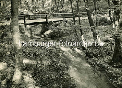 Historische Ansicht aus dem Ruppiner Land / Schweiz - Inabrücke über den Binenbach.