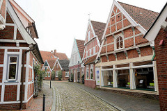 Historische Fachwerkhäuser in der Straße Himmelreich in Otterndorf.