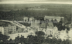 Historische Aufnahme / Flugbild von Cuxhaven - Blick auf die Poststraße