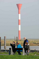 Leuchtturm / Leuchtfeuer an der  Elbe / Medem in Otterndorf.