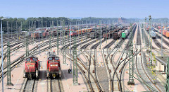 Der Maschen Rangierbahnhof /  Maschen Rbf  ist der größte Rangierbahnhof Europas.