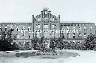 Historische Ansicht der 1864  eröffneten  Irren-, Heil- und Pflegeanstalt Friedrichsberg in Hamburg  Barmbek Süd / Eilbek.