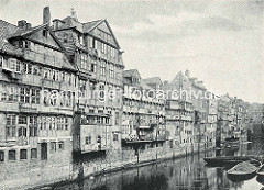 Alte Aufnahme vom Mührenfleet, die Verlängerung von Dovenfleet zum Hamburger Binnenhafen.