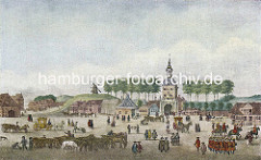Stadttor der Hansestadt Hamburg - Zeughausmarkt und Millerntor um 1700.