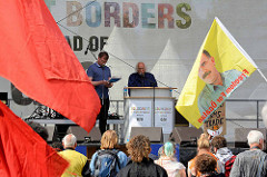 Abschlusskundgebung am Millerntorplatz - Demonstration am 08. Juli gegen G20 in Hamburg.