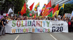 Transparent Solidarity without Borders - Instead of G20; Demonstration am 08. Juli gegen G20 in Hamburg.