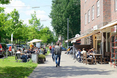Wohngebiet Hamburg Veddel - ruhiges Wohnen in der Veddeler Brückenstraße.