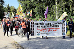 Solidaritäts-Demonstration vom S-Bahnhof Billwerder zu den No-G20 Gefangenen in der JVA Hamburg-Billwerder am 03.09.2017 .