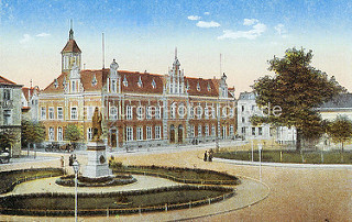 Historische Ansicht vom Friedrich Wilhelm Platz in  Elbing - Kaiserliches Postamt, erbaut 1887.