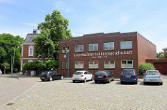 Flacher Ziegelbau,  Sitz der Geesthachter Schützengesellschaft.