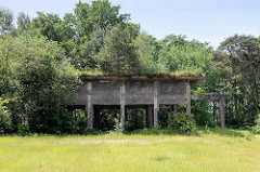 Ruinen der Pulverfabrik Düneberg / Dynamit AG auf dem Gelände in den Besenhorster Sandbergen bei Geesthacht.