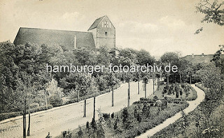 Historische Ansicht der evangelische Stadtkirche Sankt Bartholomäus in Belgern - geweiht 1512.