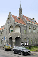 Rathaus am Nikolai in Pärnu - erbaut 1911, Entwurf Rigaer Architekt Wilhelm Bockslaff .