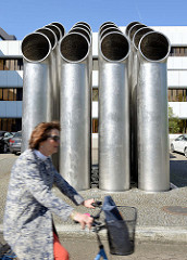 Kunst im öffentlichen Raum - Abluftplastik - Friedrich Gräsel, 1971; Verwaltungsgebäude der LBS in Münster.