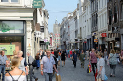 Fussgängerzone, Einkaufsstraße Grote Staat in Maastricht.