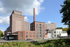 Industriearchitektur der Köllnflockenwerke in Elmshorn.