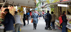 Wochenmarkt im Hamburger Stadtteil Eimsbüttel, Grundstraße.