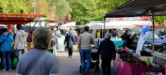 Wochenmarkt Tibarg im Hamburger Stadtteil Niendorf.