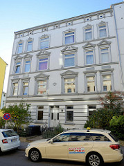 Mietwohnhaus in der Maretstraße von Hamburg-Harburg, das denkmalgeschützte Wohngebäude wurde 1899 errichtet.