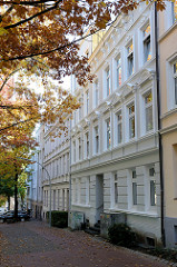 Historische  Mehrfamilienhäuser in der Baererstraße im Hamburger Stadtteil Harburg, errichtet um 1880 / 1901.
