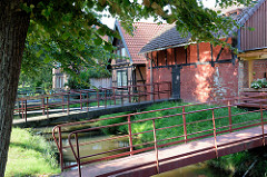 Historische Architektur am Wallgraben in Boizenburg.