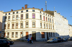 Gründerzeitarchitektur im Hamburger Stadtteil Harburg, Eckbebauung an der Hohen Straße / Eddelbüttelstraße.