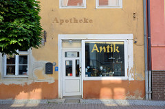 Ehemalige Apotheke in Oderberg, jetzt Nutzung als Antik-Geschäft.