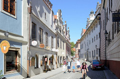 Historische Gebäude in der Altstadt von  Krumau an der Moldau / Český Krumlov.