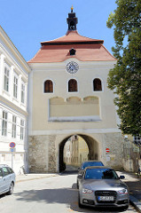 Historisches Stadttor von Stein an der Donau - Ortsteil von Krems; Linzer Tor, erbaut  1477.