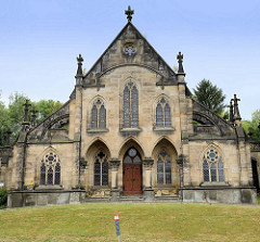 Friedhofskapelle am Grüntaler Weg in Altenburg - eingeweiht 1907, neogotische Architektur.