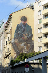 Wandbild in der Magdalenenstraße von Wien - Titel Unvergängliche Relikte; Künstler  Evoca1