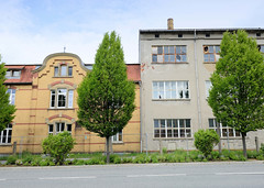 Fotos von der Stadt Löbau in der sächsischen Oberlausitz; Fabrikgebäude der Anker-Teigwaren-Fabrik Loeser & Richter in der Äußeren Bautzener Straße, errichtet 1899.