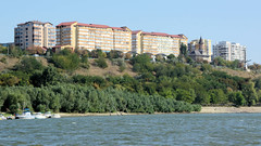Bilder der Donau bei Galati in Rumänien.