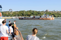 Bilder der Donau bei Galati in Rumänien.