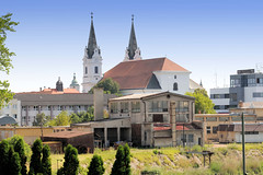 Bilder aus der slowakischen Stadt Komarno an der Donau.