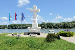 Bilder von Vukovar, Stadt an der Donau in Kroatien.
