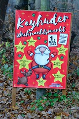 Ankündigungsplakat für den Kayhuder  Weihnachtsmarkt.