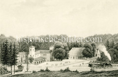 Historische Ansicht vom Bahnhof in Friedrichsruh  jetzt Ortsteil der Gemeinde Aumühle.