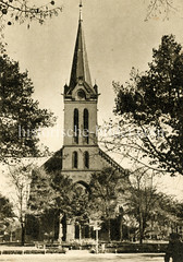 Altes Bild von der evangelischen Kirche in Hamburg Wilhelmsburg.