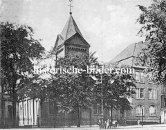 Historische Ansicht der St. Marienkirche in Hamburg Ottensen.
