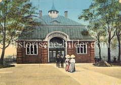 Historische Ansicht der Haltestelle Berliner Tor in Hamburg St. Georg.
