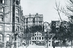 Historische Bilder aus dem Hamburger Stadtteil Borgfelde; Blick von der Kreuzung Anckelmannstraße / Ausschlägerweg Richtung Borgfelder Straße.