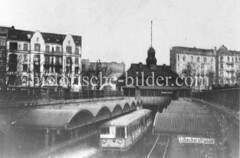 Historische Ansicht von der Hochbahnhaltestelle Lübecker Straße in Hamburg Hohenfelde